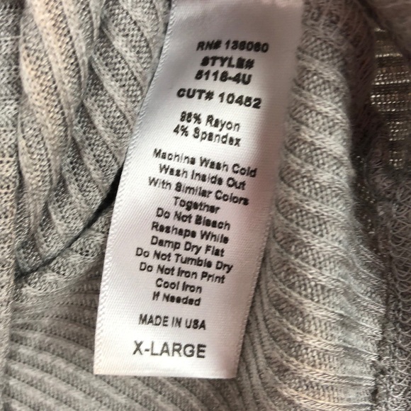 PST Cropped Top Tee Gray Size XL - Picture 8 of 8